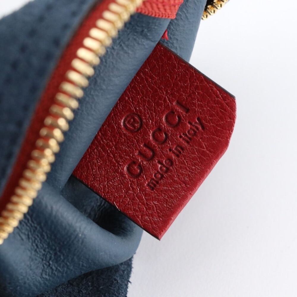 Gucci Maxi Rajah Tote Bag Suede & Leather – Tiger Head Embellished – Blue/Navy - Picture 6 of 12